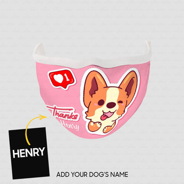 Personalized Dog Gift Idea - Thanks Corgi For Dog Lovers - Cloth Mask